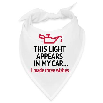 Lustiges blondes Scherzführerscheinautofahröl - Bandana - Weiß - Vorne