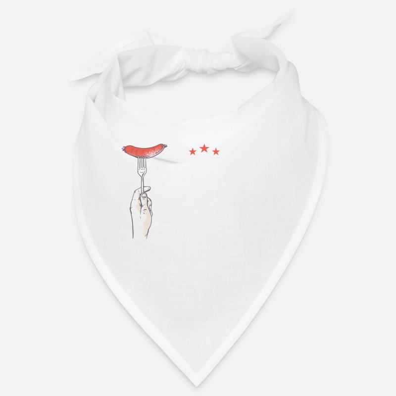 Bratwurst Currywurst Geschenk Ruhrgebiet Berlin - Bandana - Weiß