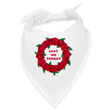 Erinnerung Mohn / damit wir Mohn nicht vergessen - Bandana - Weiß - Vorne