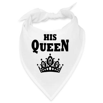 HIS QUEEN - Bandana - Weiß - Vorne