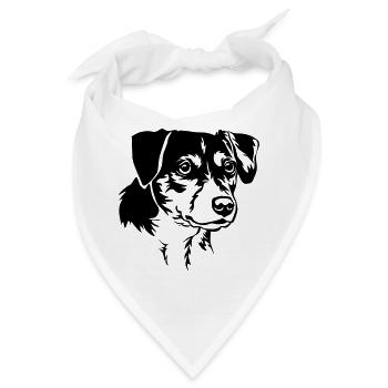 Dansk Svensk Gaardhond Kopf - Bandana - Weiß - Vorne