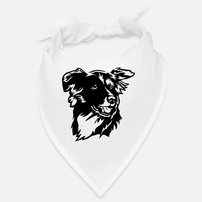 Border Collie Kopf Bandana