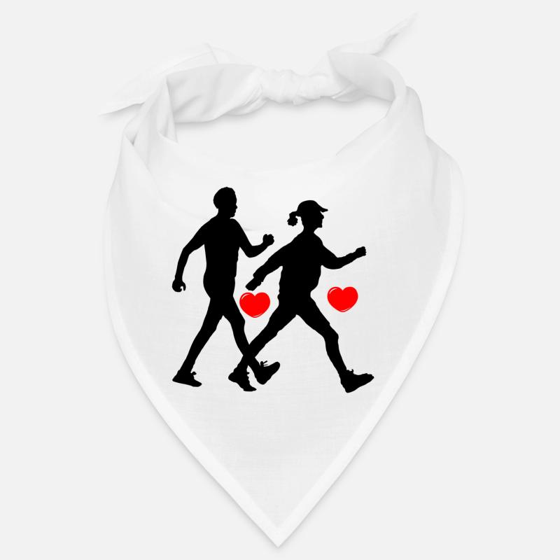 Zwei Wanderer mit Herz Bandana