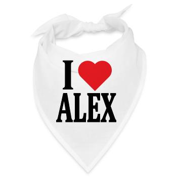 T-Shirt Ich liebe Alex T-Shirt Ich liebe Alex - Bandana - Weiß - Vorne