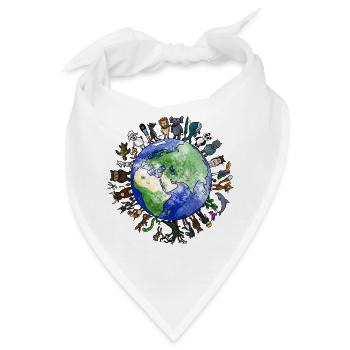 Lebendiger Planet - Biodiversität - Bandana - Weiß - Vorne