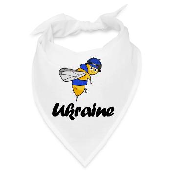 ukraine uno slava ukraini sonnenblume selenskyj - Bandana - Weiß - Vorne