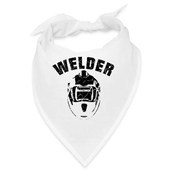 Welder Team schwarz - Bandana - Weiß - Vorne