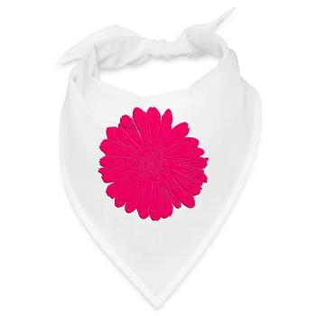 Bluete 3D Magenta - Bandana - Weiß - Vorne