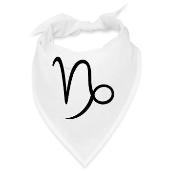 Sternzeichen Steinbock - Bandana - Weiß - Vorne