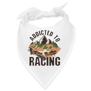 Schlittenhunde und Schlitten fahren - Bandana - Weiß - Vorne