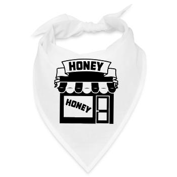 Logo Honig Shop - Bandana - Weiß - Vorne