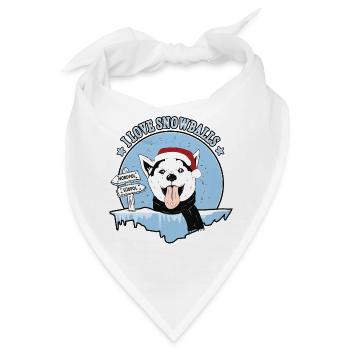 Hund liebt Schneebälle - Bandana - Weiß - Vorne