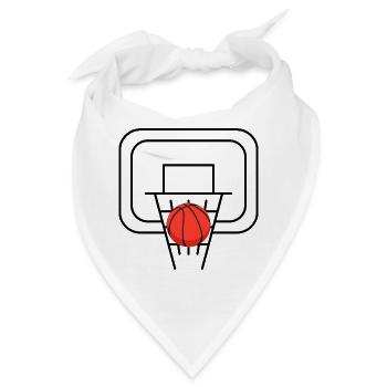 Basketball Korb mit dem Ball - Bandana - Weiß - Vorne