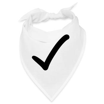Haken Emoji Skizze Zeichnung - Bandana - Weiß - Vorne