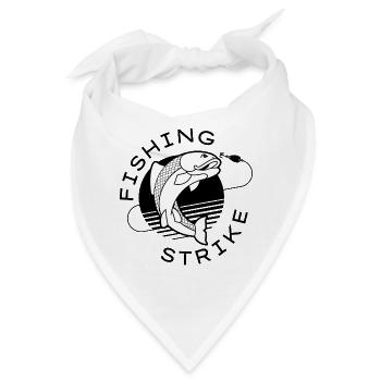 Angeln, Angeln, Angelfächer - Bandana - Weiß - Vorne