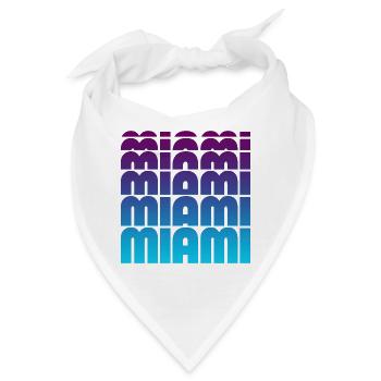 Miami Grid Gradient - Bandana - Weiß - Vorne