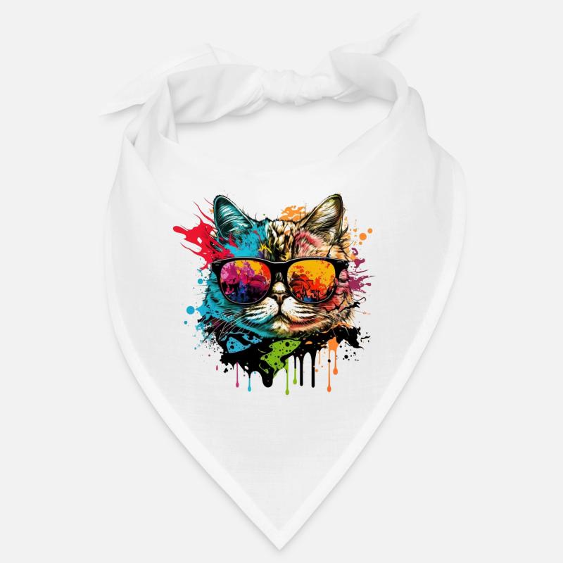 Chat coloré cool Bandana