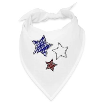 STERN. STERNE. STERN. STERNE. FEST. JAHRESTAG - Bandana - Weiß - Vorne
