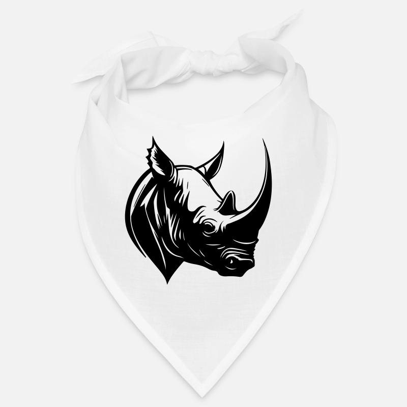 Nashorn Tier Kopf Bandana