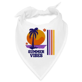 Sommerferien, Ferien, Ferien am Meer - Bandana - Weiß - Vorne