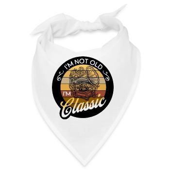I'm Not Old I'm Classic Grammophon Musikliebhaber - Bandana - Weiß - Vorne