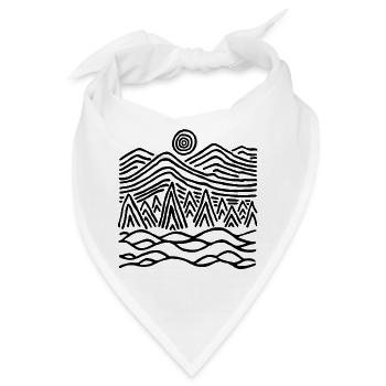 Seltsame schwarze Landschaft - Bandana - Weiß - Vorne