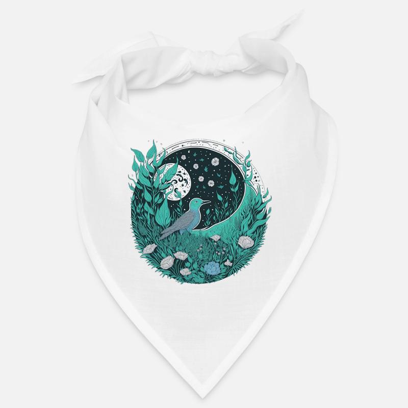 Vogel mit Mond Bandana