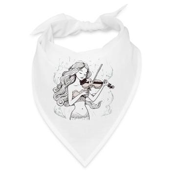 Violine - Bandana - Weiß - Vorne
