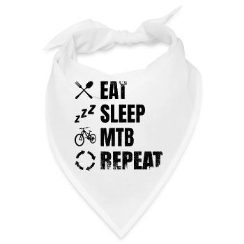 Mountainbiker Routine - Bandana - Weiß - Vorne