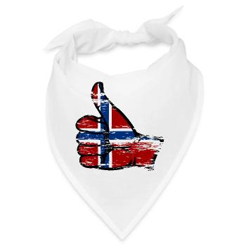 Norwegen Flagge alles klar Symbol used - Bandana - Weiß - Vorne