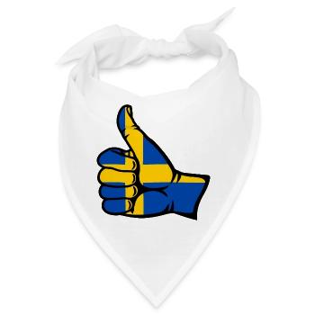 Schweden Flagge alles klar Symbol - Bandana - Weiß - Vorne