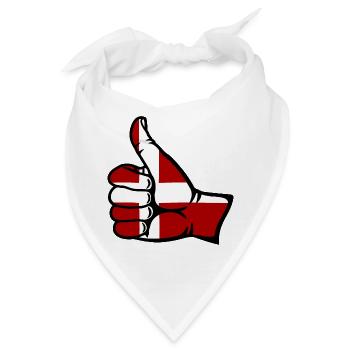 Dänemark Flagge Alles klar Symbol - Bandana - Weiß - Vorne