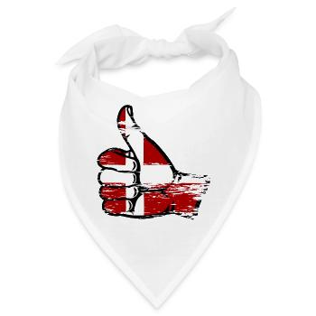 Dänemark Flagge Alles klar Symbol - Bandana - Weiß - Vorne