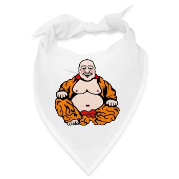 Humorvoller Buddha - Bandana - Weiß - Vorne