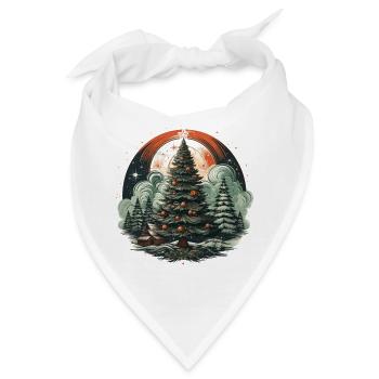 Weihnachtsbaum - Bandana - Weiß - Vorne