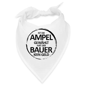 Bauernproteste Agrardiesel Demo - Bandana - Weiß - Vorne