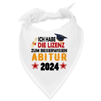 Abitur 2024 Abireise Abifeier Abifahrt Abiturient - Bandana - Weiß - Vorne
