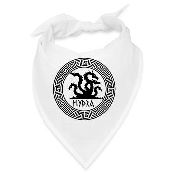 Schwarzes Hydra-Symbol - Bandana - Weiß - Vorne