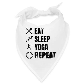 Yoga Tagesablauf - Bandana - Weiß - Vorne