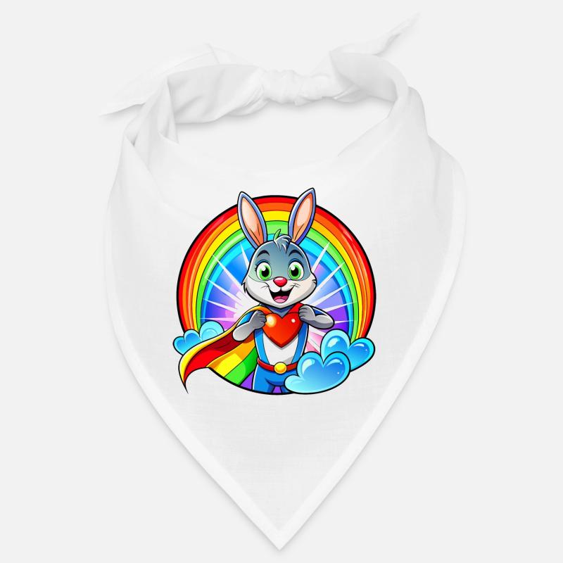 Lapin de super-héros - Bandana - blanc