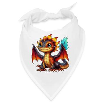 Drache - Bandana - Weiß - Vorne