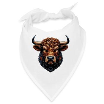 Stier - Bandana - Weiß - Vorne