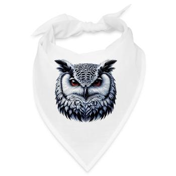 Eule - Bandana - Weiß - Vorne