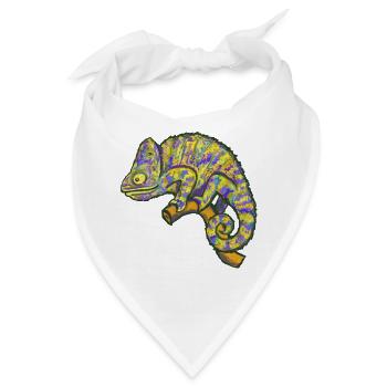 Chamaeleon Exotisch Tier Lustig - Bandana - Weiß - Vorne