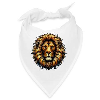 Löwe - Bandana - Weiß - Vorne