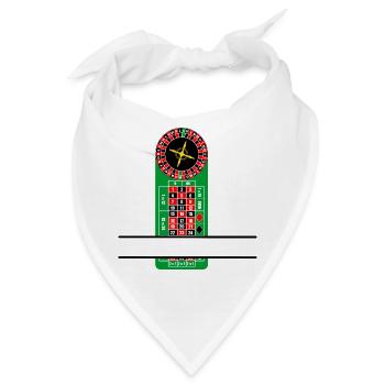 Roulette Cylinde und Tisch-Casino-Banner - Bandana - Weiß - Vorne