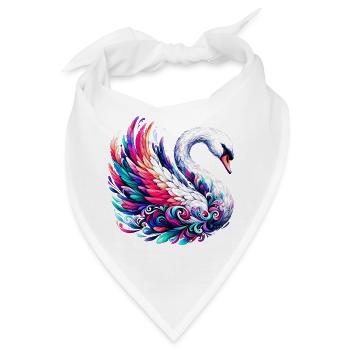 Schwan - Bandana - Weiß - Vorne