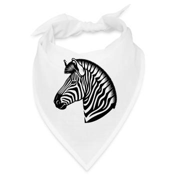 Zebra - Bandana - Weiß - Vorne
