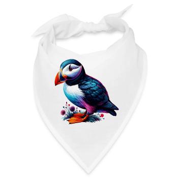 Papageitaucher - Bandana - Weiß - Vorne
