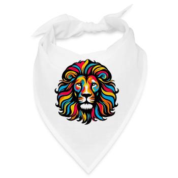 Löwe - Bandana - Weiß - Vorne